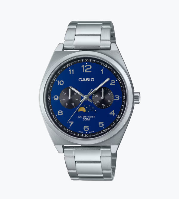 Men's Analog Quartz Stainless Steel Watch - Blue موون